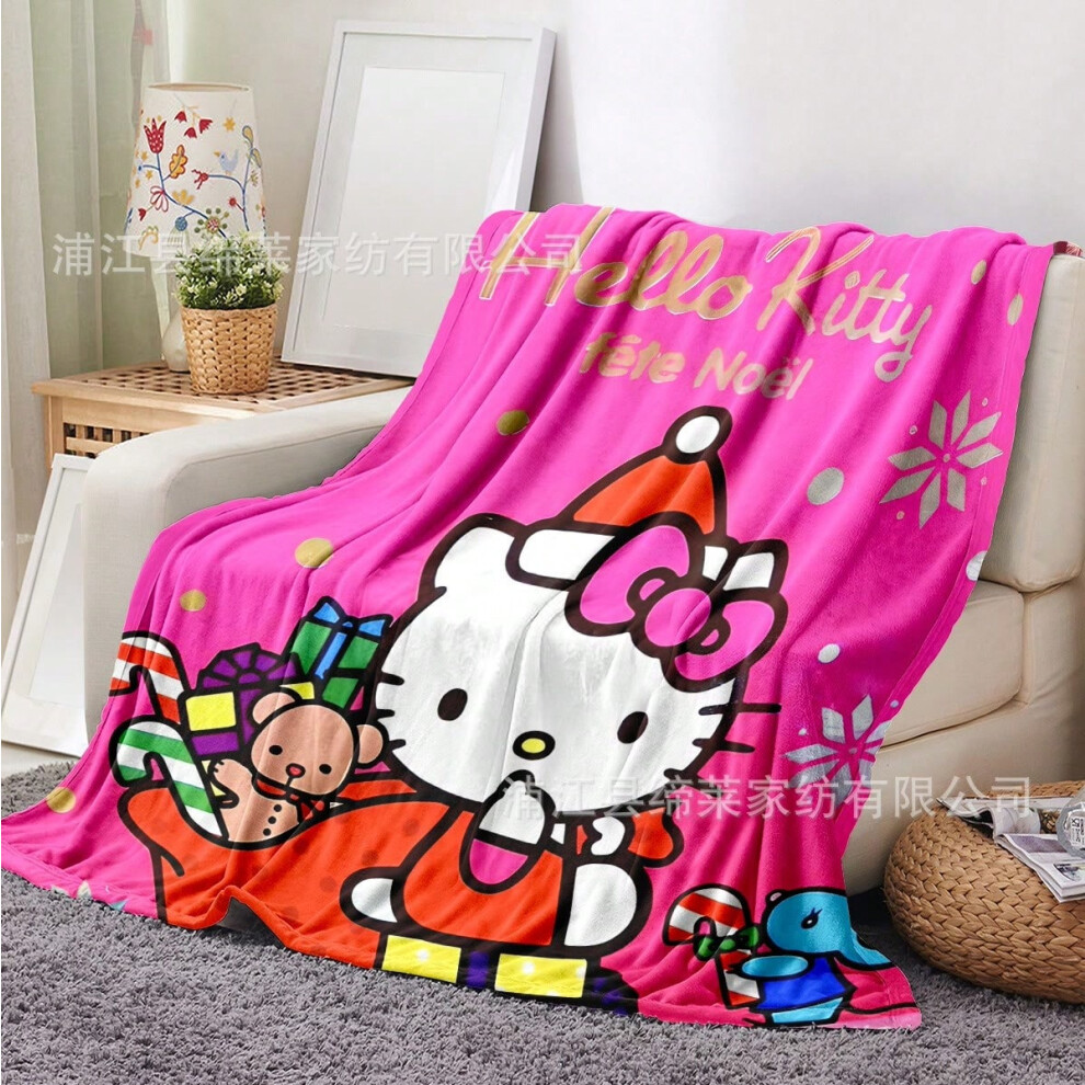 (Christmas 24, 75*100cm(square gram weight 230)) Christmas Sanrio Kuromi Hello Kitty flannel blanket-image-OPC-PKH8HXV-NEW