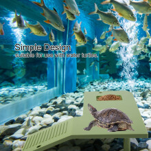 Aquarium-Dekoration Schildkröten-Frosch-Insel Reptilien-Habitat Schwimmende Verzierung Grün