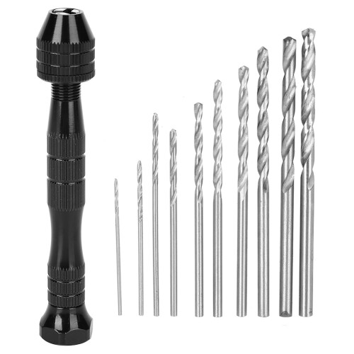Hand Twist Drill Set Black Mini Manual Rotary 2
