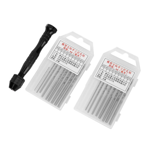 Hand Twist Drill Set Black Mini Manual Rotary 1