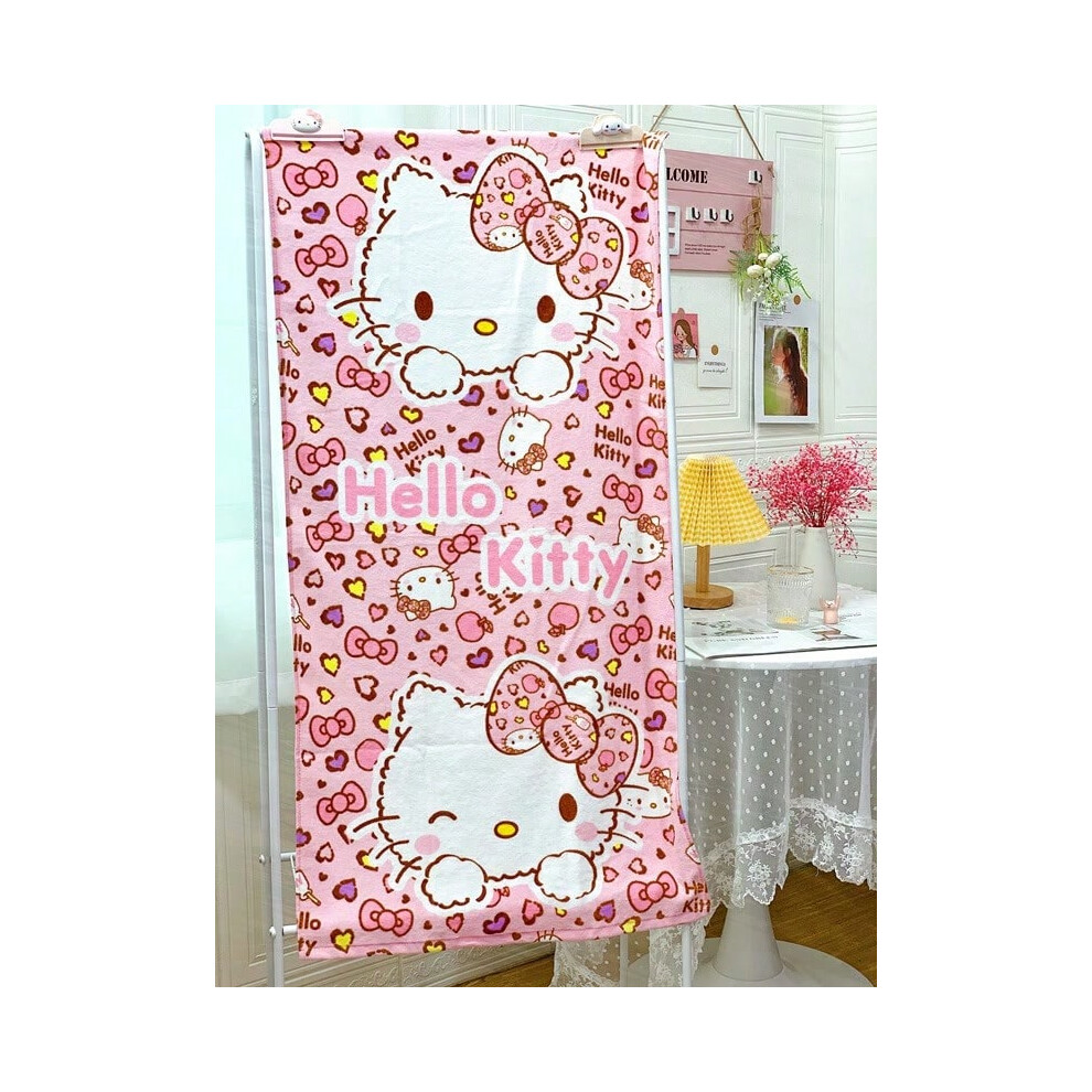 (Leopard print KT, 75*150cm) Kuromi Cinnamon Dog Absorbent Bath Towel Children's Bath Towel Beach Towel-image-OPC-PKH8KQK-NEW