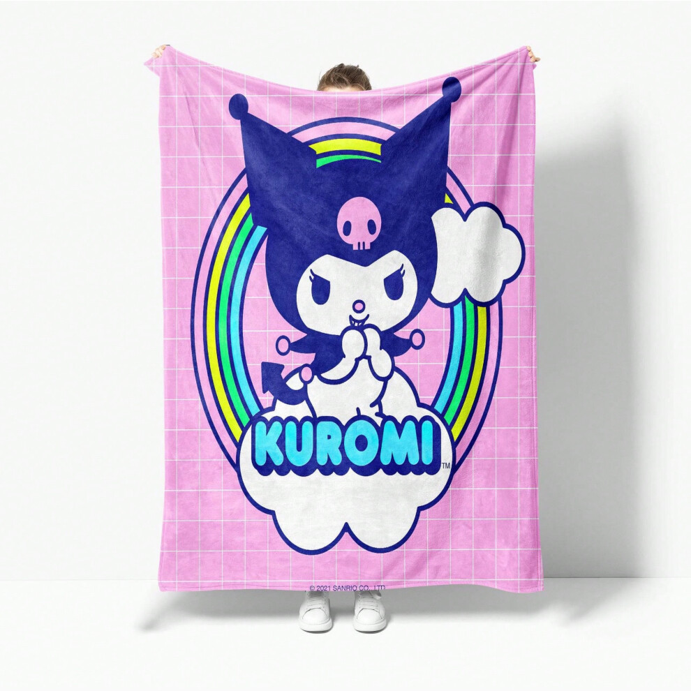 (Kuromi 25, 100*150cm) Sanrio blanket cover blanket nap blanket Kuromi flannel blanket-image-OPC-PKH8MP7-NEW