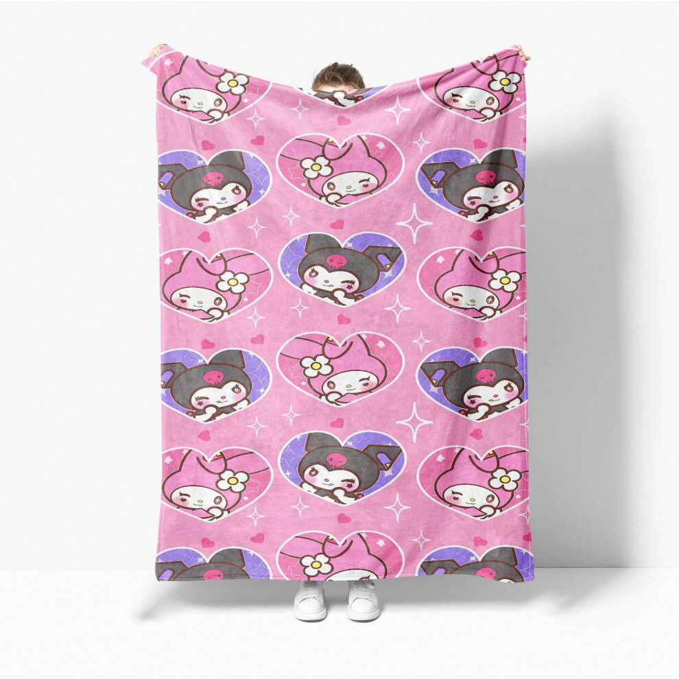 (Kuromi 18, 180*200cm) Sanrio blanket cover blanket nap blanket Kuromi flannel blanket-image-OPC-PKH8MVS-NEW