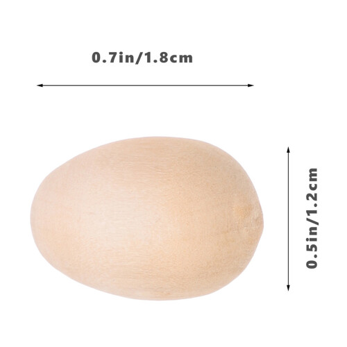 250Pcs High-Density Wooden Eggs Unpainted Easter Decor 2