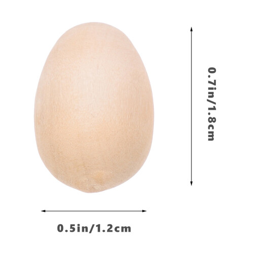 250Pcs High-Density Wooden Eggs Unpainted Easter Decor 1