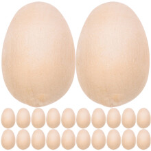250Pcs High-Density Wooden Eggs Unpainted Easter Decor