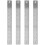 4Pcs Silver Multi-Function Cork Backing Rulers Durable Measuring Tools 1