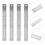 4Pcs Silver Multi-Function Cork Backing Rulers Durable Measuring Tools 4