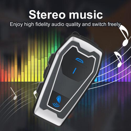 Motorcycle Bluetooth Headset V10 450mAh Stereo Waterproof 18H 2