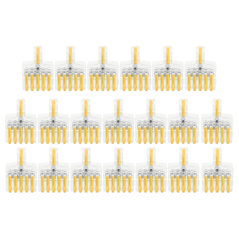 20Pcs Wire Quick Connector Spl Terminal Block Yellow