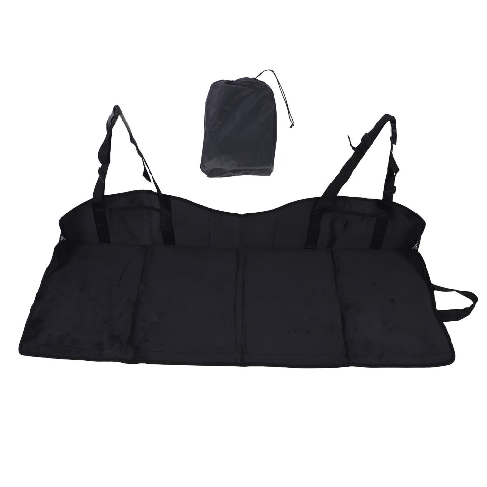 Foldable Car Back Seat Extender Soft Enhanced Black 8320539363424