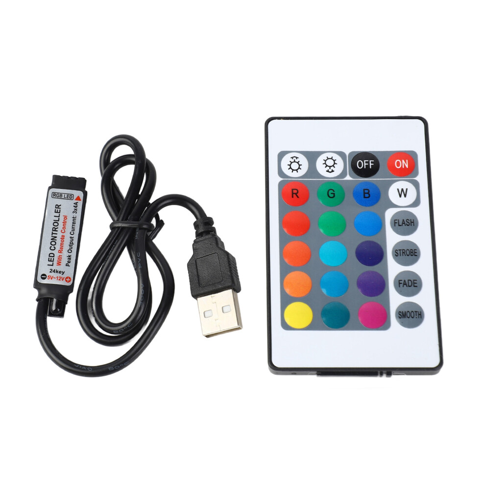 5V 24 Key RGB LED Light Strip Wireless Remote