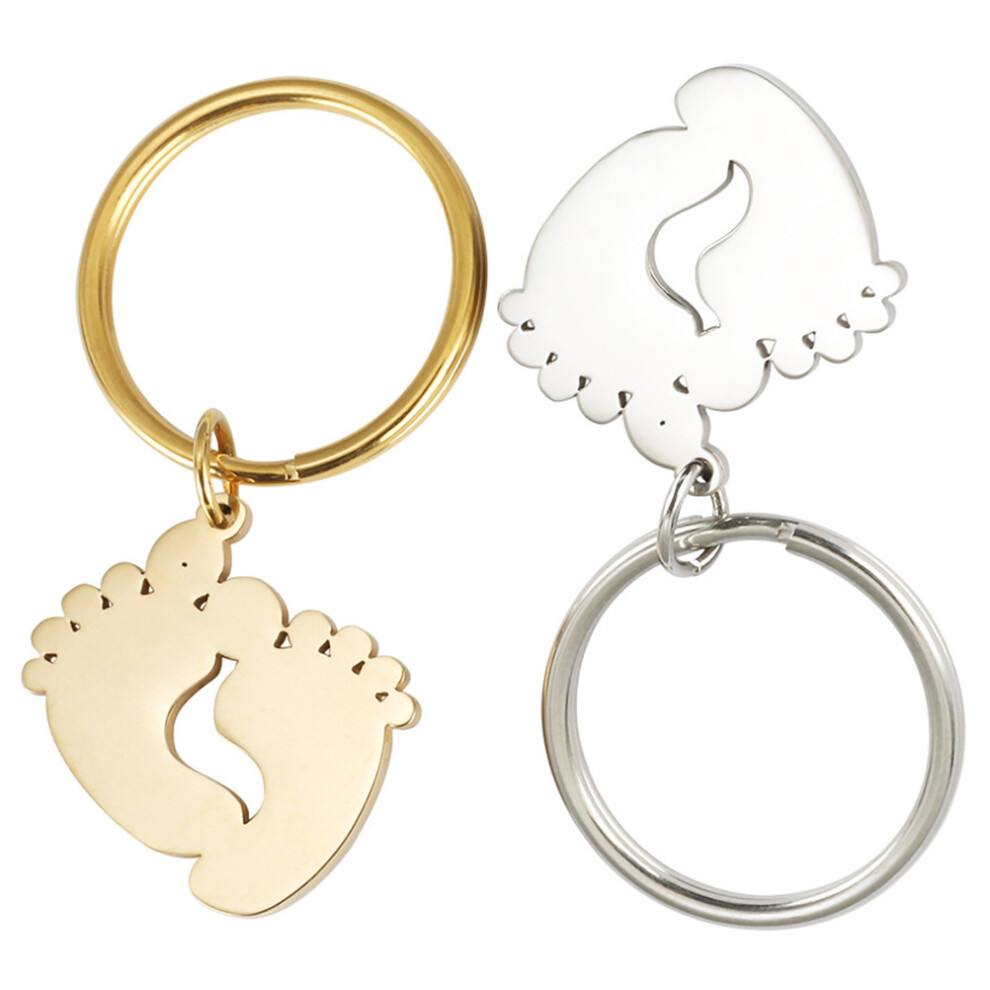 6 Sleutelhanger Geschenkzak Met Babyvoetafdruk-image