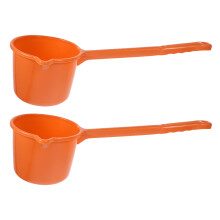 2Pcs Plastic Water Ladle With Long Handle For Bath Soup Hair Washing