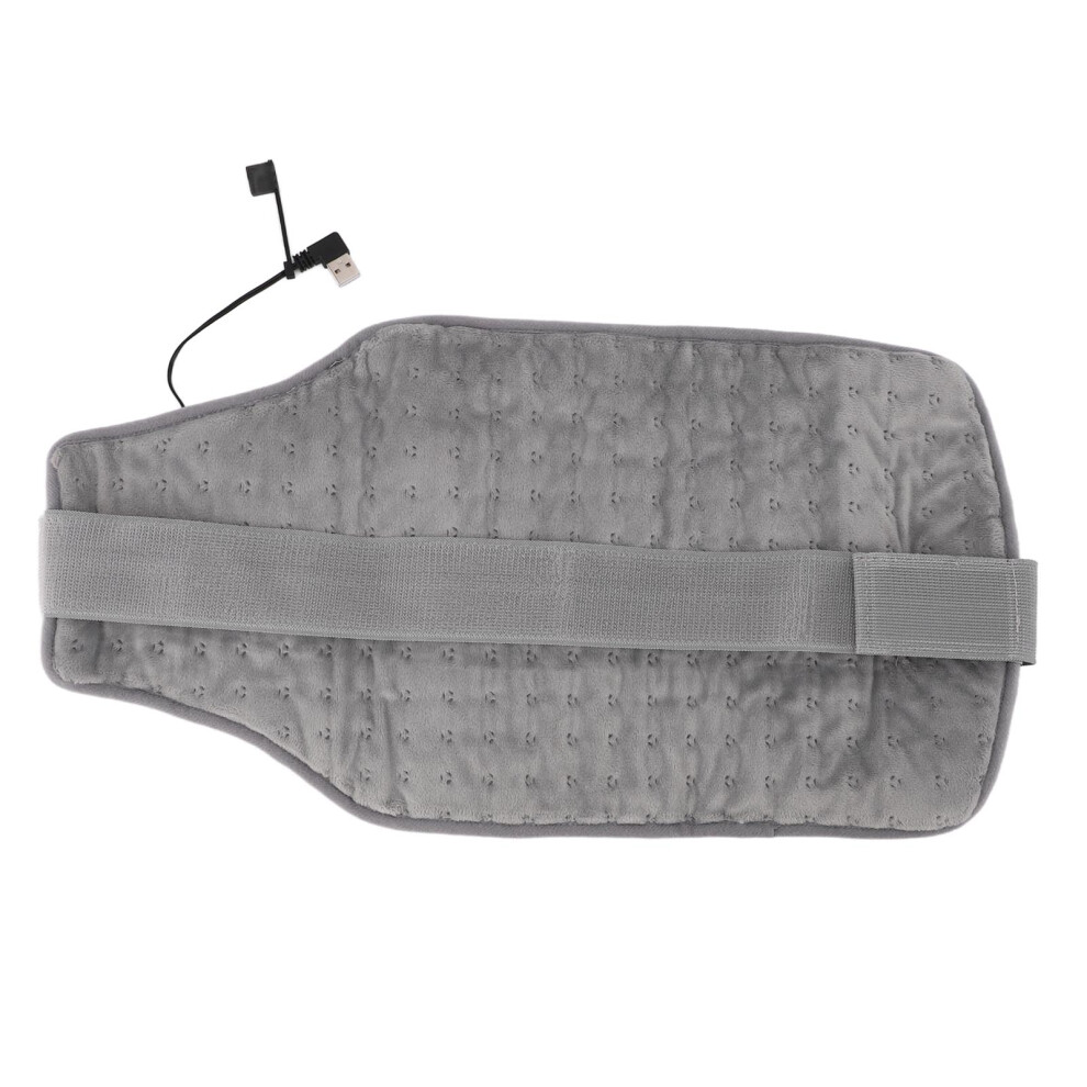 Light Gray USB Heated Waist Wrap with Fast Heating & Adjustable Temp Portable