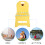 Compact Yellow Plastic Folding Stool Comfortable Portable Chair 9