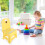Compact Yellow Plastic Folding Stool Comfortable Portable Chair 8