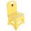Compact Yellow Plastic Folding Stool Comfortable Portable Chair 4