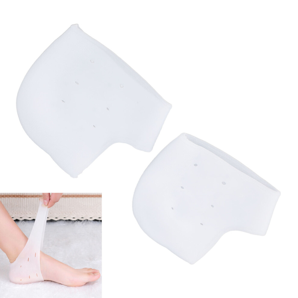 4 Pairs Silicone Heel Protectors Breathable Heel Covers for Plantar Fasciitis