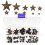 Star Studs Multi Metal Round Studs Rivet 150pcs 0.3x0.3in 5