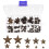 Star Studs Multi Metal Round Studs Rivet 150pcs 0.3x0.3in 7