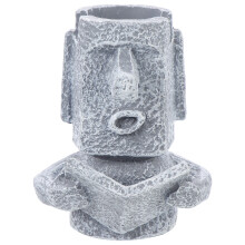 Resin Moai Pennenhouder Grijs Voor Opbergdoeleinden