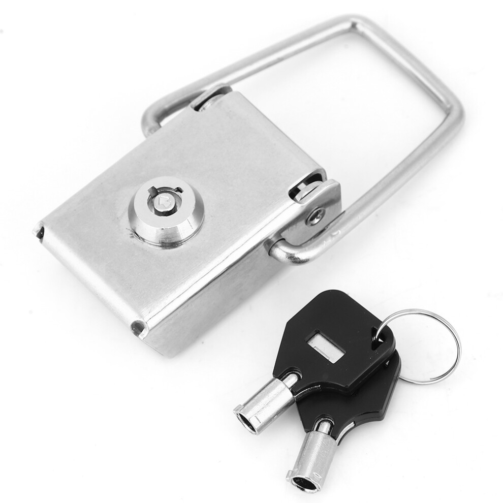 Stainless Steel Hasp Safety Lock Box Case Toggle