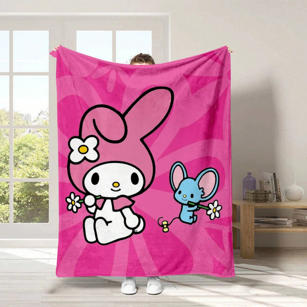 (20, 2XL (150x220cm) flannel) Cartoon Melody Blanket, Cinnamon Dog Sofa Thickened Printed Flannel Blanket-image-OPC-PKH9K57-NEW