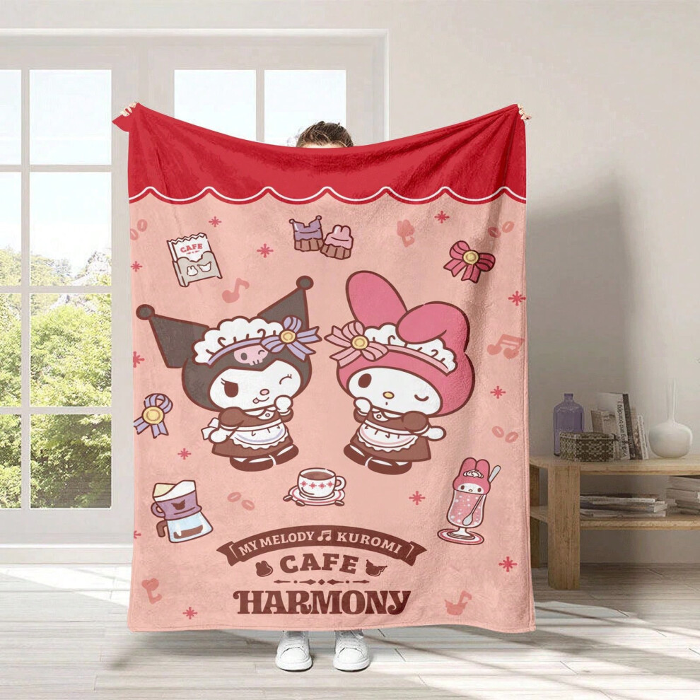 (36, 2XL (150x220cm) flannel) Cartoon Melody Blanket, Cinnamon Dog Sofa Thickened Printed Flannel Blanket-image-OPC-PKH9K6C-NEW