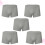 5 katoenen herenboxers, elastisch, ademend, L (grijs) 7