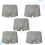 5 katoenen herenboxers, elastisch, ademend, L (grijs) 4