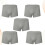 5 katoenen herenboxers, elastisch, ademend, L (grijs) 6