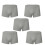 5 katoenen herenboxers, elastisch, ademend, L (grijs) 1