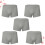 5 katoenen herenboxers, elastisch, ademend, L (grijs) 10