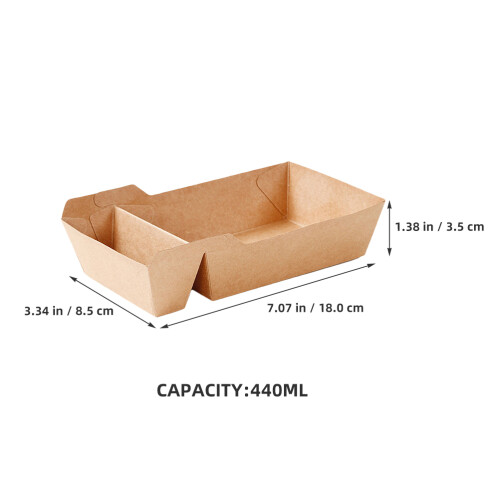50Pièces Plateau Snack Papier Compartimenté Pour Camping 1