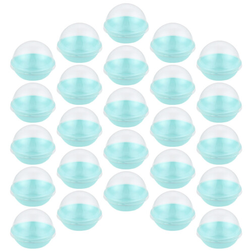 100Stk Einzelne Cupcake Box Kunststoff Party Geschenk Himmelsblau 2