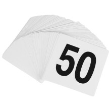 50 stuks tafelnummerkaarten 1-50 voor bruiloft en restaurant