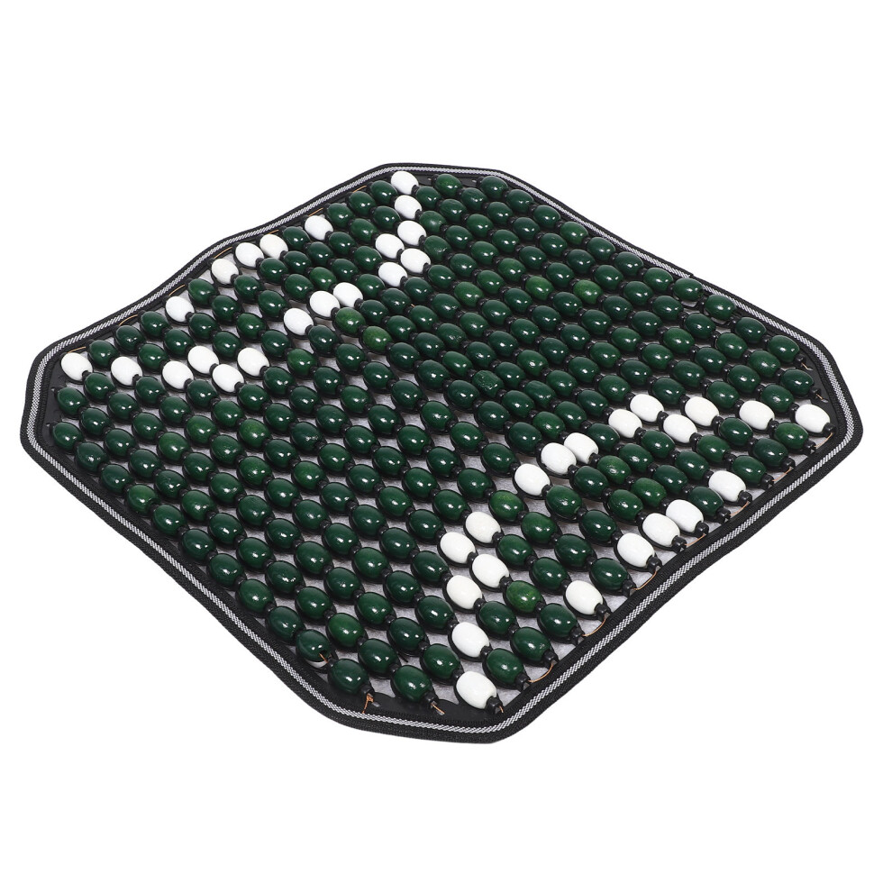 Wood Beaded Car Seat Cushion Cooling Pad Breathable Comfort Green 3211480192636