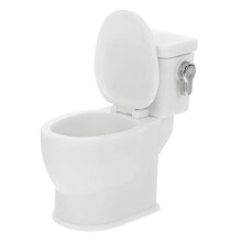 Doll House Toilet Mini flushing Toilet Toy Doll House Miniature Bathroom Toilet