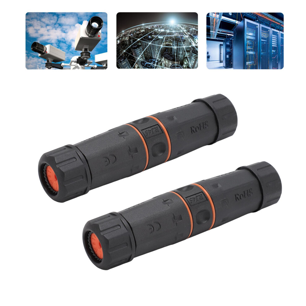 2 Pack Cat6a Ethernet Lan Coupler Ip68 Waterproof Rj45 Connector 7901349735192