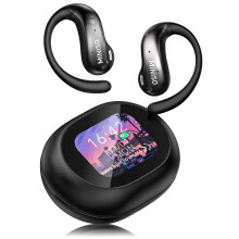 MS188 AI Language Translator Earbuds, Real-Time Bluetooth Headphones with OWS LCD Touchscreen, 134 Languages Support, Black for Android & Apple