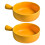 2 pcs yellow ceramic round baking plates with handle for kitchen use 9
