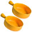 2 pcs yellow ceramic round baking plates with handle for kitchen use 10