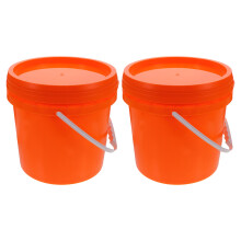 2 stuks plastic pail met handvat, opbergemmer voor verf