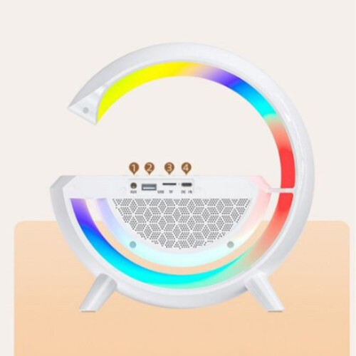 RGB Bluetooth Alarm Clock Speaker with Wireless Charging - ABS 3-in-1 2