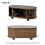 Oak Coffee Table with 2 Sliding Doors & Hidden Storage, 100x50x40cm 2