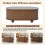 Oak Coffee Table with 2 Sliding Doors & Hidden Storage, 100x50x40cm 6