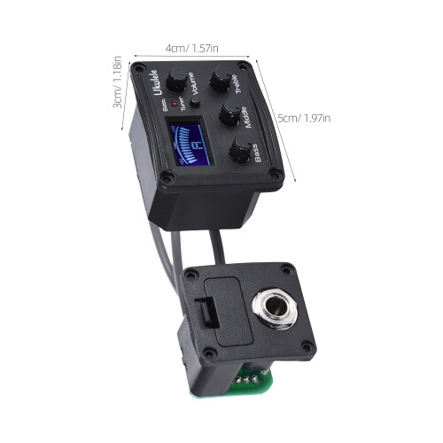 Ukelele piezo pickup met eq, lcd stemapparaat en 3-band equalizer 1