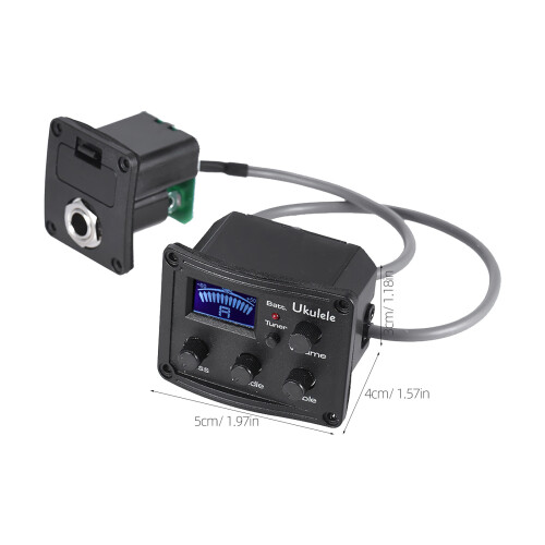 Ukelele piezo pickup met eq, lcd stemapparaat en 3-band equalizer 2
