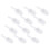12Pcs Ergonomic Handle White PP Ice Cube Scoop for Home Kitchen 9